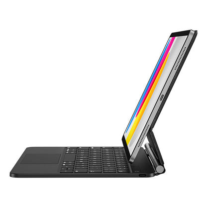 Apple iPad 10.Nesil 2022 10.9" Klavyeli Kılıf Touchpad Klavye Aydınlatmalı Wiwu KX005 Keyboard Siyah