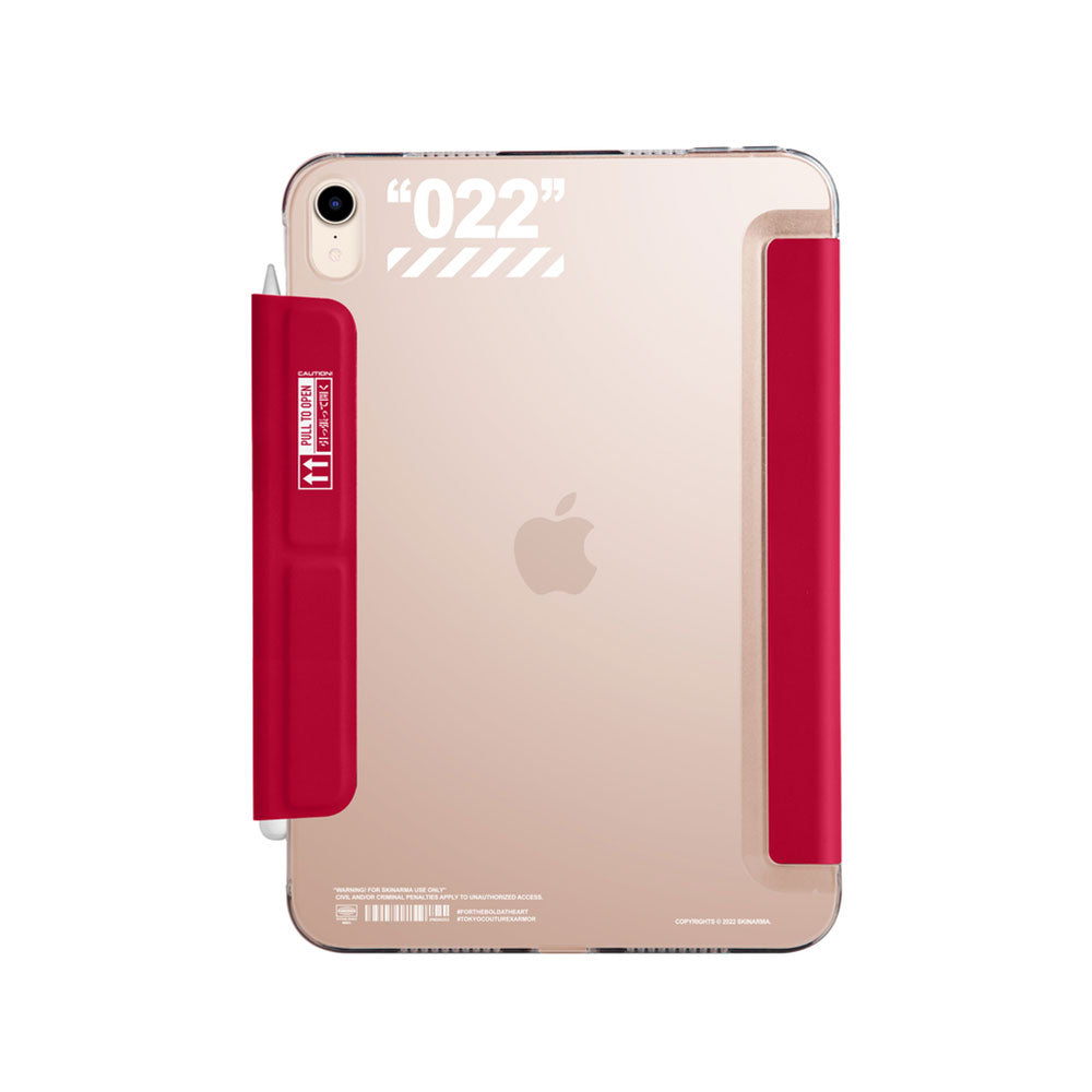 Apple iPad Air 10.9 2022 (5.Nesil) Kılıf SkinArma Kalemlikli Arkası Şeffaf Standlı Magnetik Taihi Sora Kılıf Mavi