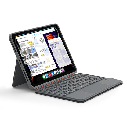 Apple iPad Air 10.9 2022 (5.Nesil) Wiwu MK-005 Combo 3in1 Kalem Bölmeli Klavyeli Standlı Kılıf