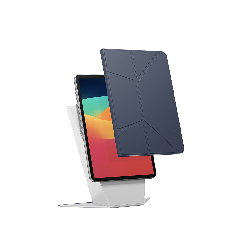 Apple iPad Air 11 2024 Amazingthing Matte Pro Mag Folio Katlanabilir Magnetik Standlı Kılıf Mavi