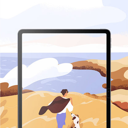 Apple iPad Air 11 2024 Kağıt Hisli Benks Mat Paper-Like Ekran Koruyucu Şeffaf