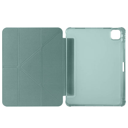 Apple iPad Air 11 2024 Kılıf Zore Tri Folding Kalem Bölmeli Standlı Kılıf Açık Yeşil