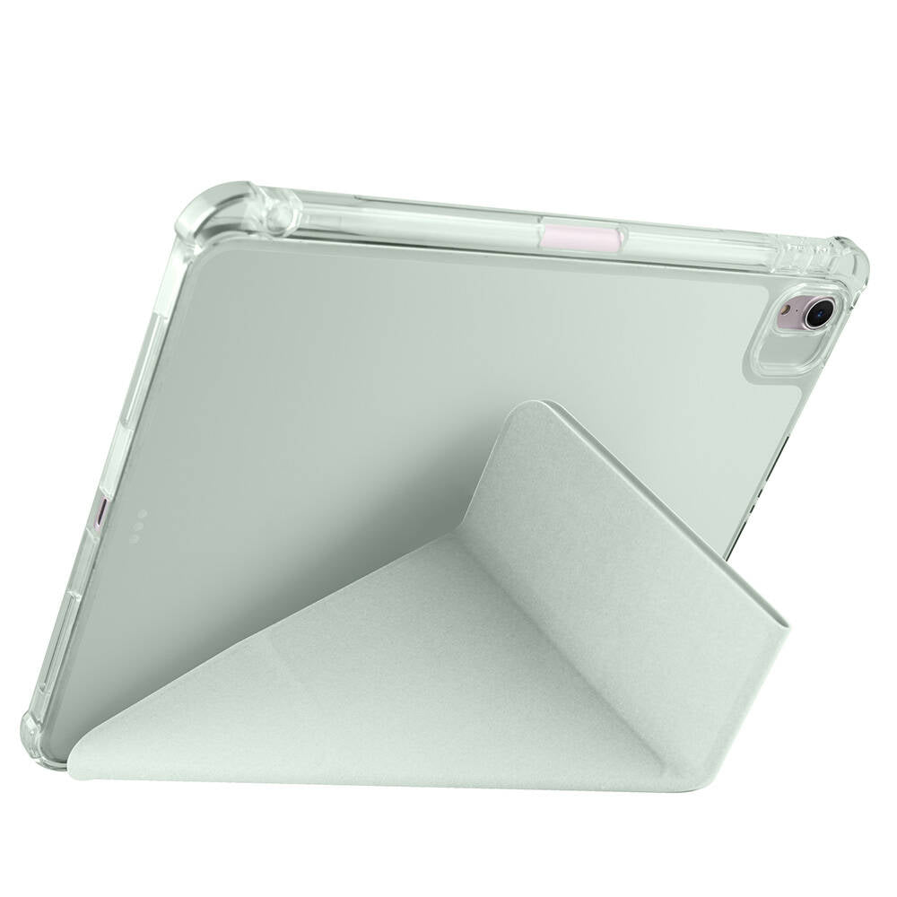 Apple iPad Air 11 2024 Kılıf Zore Tri Folding Kalem Bölmeli Standlı Kılıf Mavi