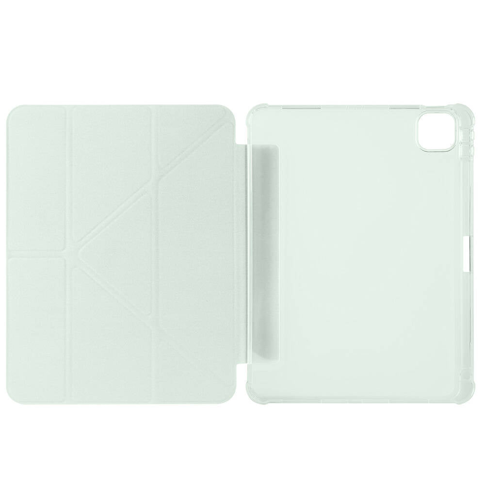 Apple iPad Air 11 2024 Kılıf Zore Tri Folding Kalem Bölmeli Standlı Kılıf Mavi