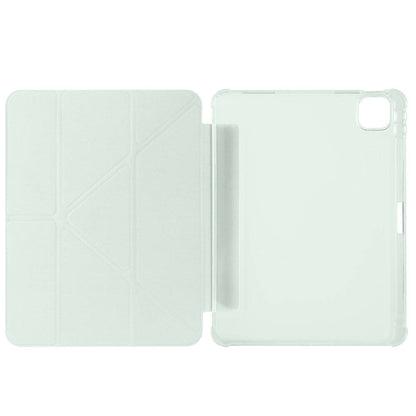 Apple iPad Air 11 2024 Kılıf Zore Tri Folding Kalem Bölmeli Standlı Kılıf Koyu Yeşil