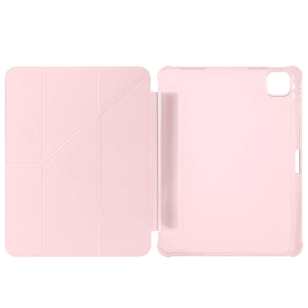 Apple iPad Air 11 2024 Kılıf Zore Tri Folding Kalem Bölmeli Standlı Kılıf Açık Yeşil