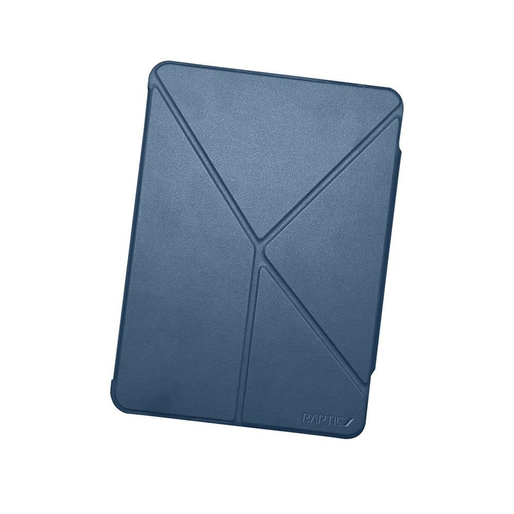 Apple iPad Air 11 2024 Raptic Clear Folio Airbagli Şeffaf Kapaklı Katlanabilir Standlı Kılıf Lacivert