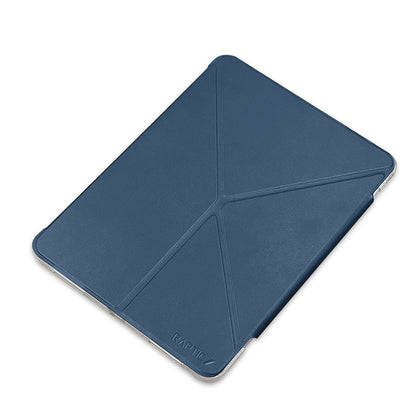Apple iPad Air 11 2024 Raptic Clear Folio Airbagli Şeffaf Kapaklı Katlanabilir Standlı Kılıf Siyah