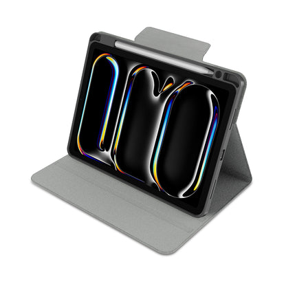 Apple iPad Air 11 2024 Raptic Spin Detachable Folio PU Ayrılabilir Kalem Bölmeli Standlı Kılıf Lacivert