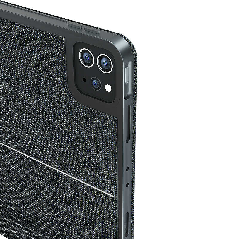 Apple iPad Air 11 2024 Wiwu Mag Touch Klavyeli Standlı Kılıf Siyah