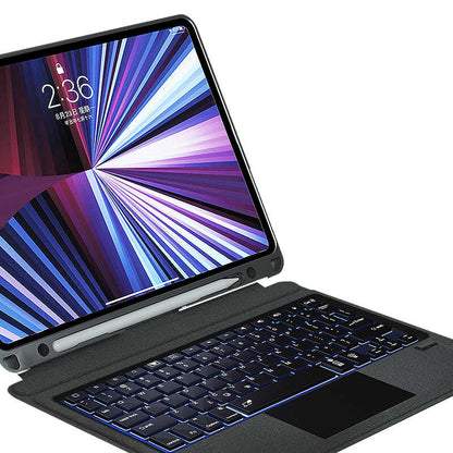 Apple iPad Air 11 2024 Wiwu Mag Touch Klavyeli Standlı Kılıf Siyah