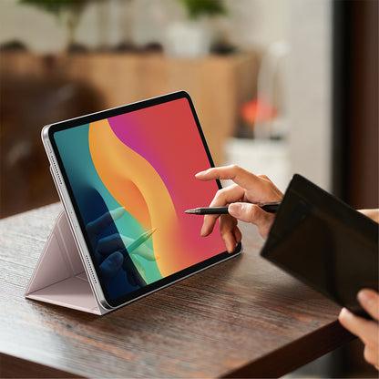 Apple iPad Air 11 2025 M3 Amazingthing Matte Pro Mag Folio Katlanabilir Magnetik Standlı Kılıf Pembe