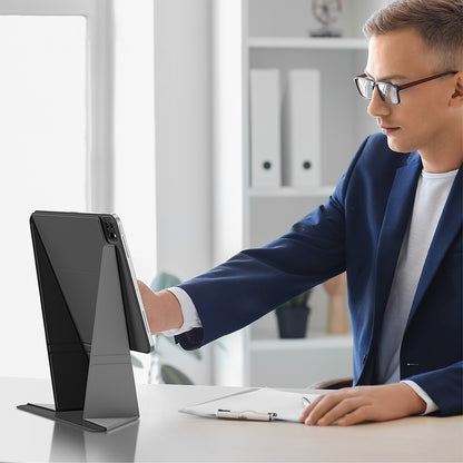 Apple iPad Air 11 2025 M3 Amazingthing Matte Pro Mag Folio Katlanabilir Magnetik Standlı Kılıf Mavi