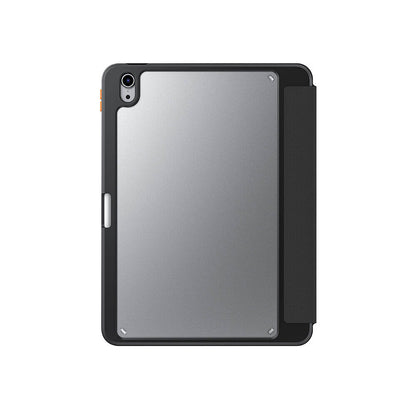 Apple iPad Air 11 2025 M3 Kılıf SkinArma Kabartma Baskı Tasarımlı 360 Tam Koruma Arkası Şeffaf Standlı Gamma Kılıf Gold