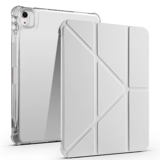 Apple iPad Air 11 2025 M3 Kılıf Zore Tri Folding Kalem Bölmeli Standlı Kılıf Gri