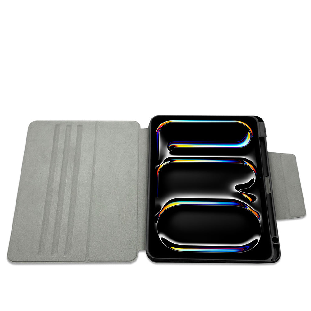 Apple iPad Air 11 2025 M3 Raptic Spin Detachable Folio PU Ayrılabilir Kalem Bölmeli Standlı Kılıf Lacivert