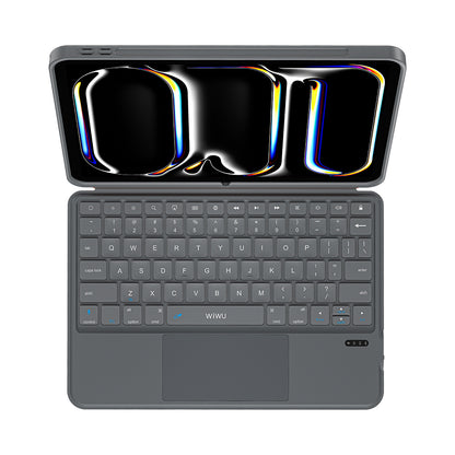 Apple iPad Air 11 2025 M3 Wiwu MK-005 Combo 3in1 Kalem Bölmeli Klavyeli Standlı Kılıf