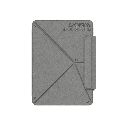 Apple iPad Air 11 2026 M4 Kılıf Skinarma Kalemlikli Dokulu Tasarım Standlı Magnetik Trilon Kılıf