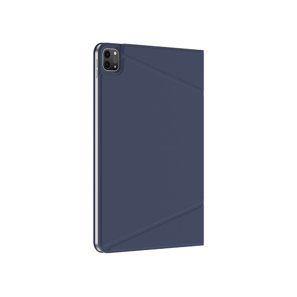 Apple iPad Air 13 2024 Amazingthing Matte Pro Mag Folio Katlanabilir Magnetik Standlı Kılıf Mavi