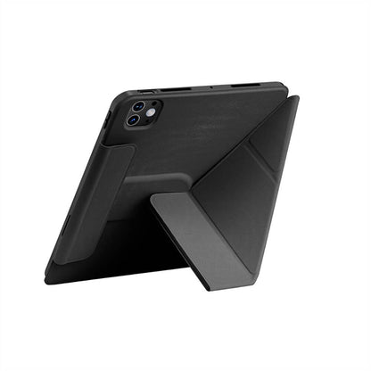 Apple iPad Air 13 2024 Wiwu 360° Dönebilen Standlı Magnetik Koruyucu Tablet Kılıfı Gri