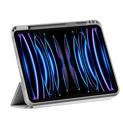 Apple iPad Air 13 2025 M3 Wiwu 360° Dönebilen Standlı Magnetik Koruyucu Tablet Kılıfı Gri