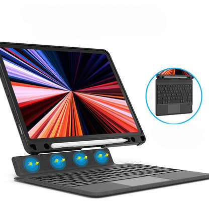 Apple iPad Air 13 2025 M3 Wiwu MagTouch Serisi Gizli Kalem Bölmeli Klavyeli Kılıf