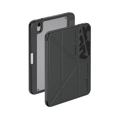 Apple iPad Mini 2021 (6.Nesil) Kılıf Skinarma Desenli Airbag Tasarımlı Standlı Spunk Kapak Koyu Yeşil