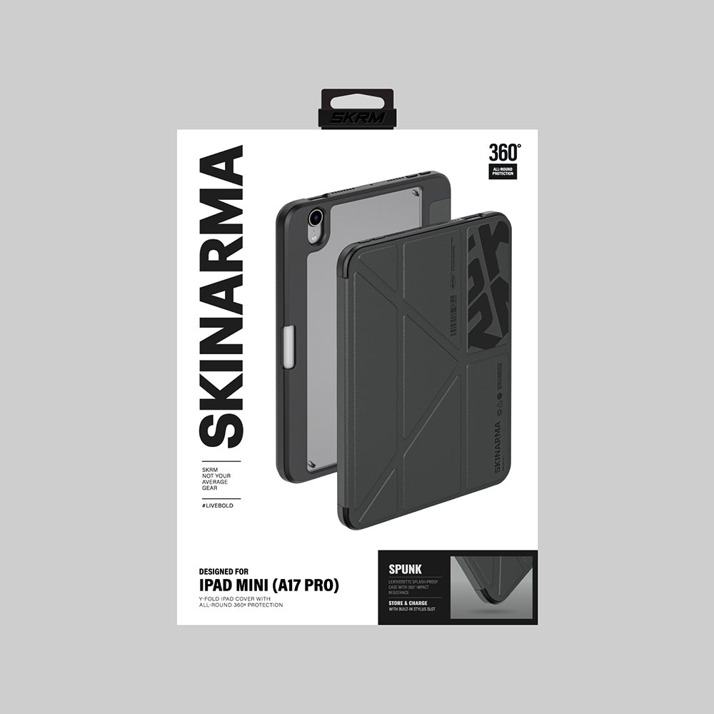 Apple iPad Mini 2021 (6.Nesil) Kılıf Skinarma Desenli Airbag Tasarımlı Standlı Spunk Kapak Koyu Yeşil