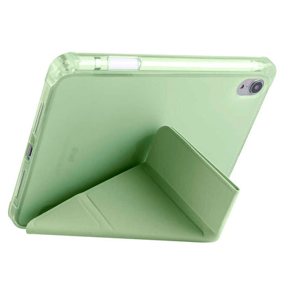 Apple iPad Mini 2021 (6.Nesil) Kılıf Zore Tri Folding Kalem Bölmeli Standlı Kılıf Rose Gold