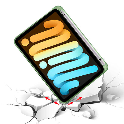 Apple iPad Mini 2021 (6.Nesil) Kılıf Zore Tri Folding Kalem Bölmeli Standlı Kılıf Mavi