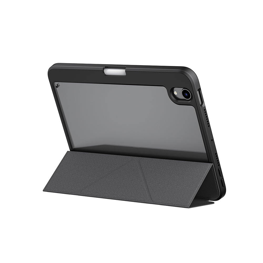 Apple iPad Mini 2024 (7.Nesil) Kılıf Skinarma Desenli Airbag Tasarımlı Standlı Spunk Kapak Koyu Yeşil