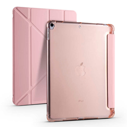 Apple iPad Pro 10.5 (7.Nesil) Kılıf Zore Tri Folding Kalem Bölmeli Standlı Kılıf Lila