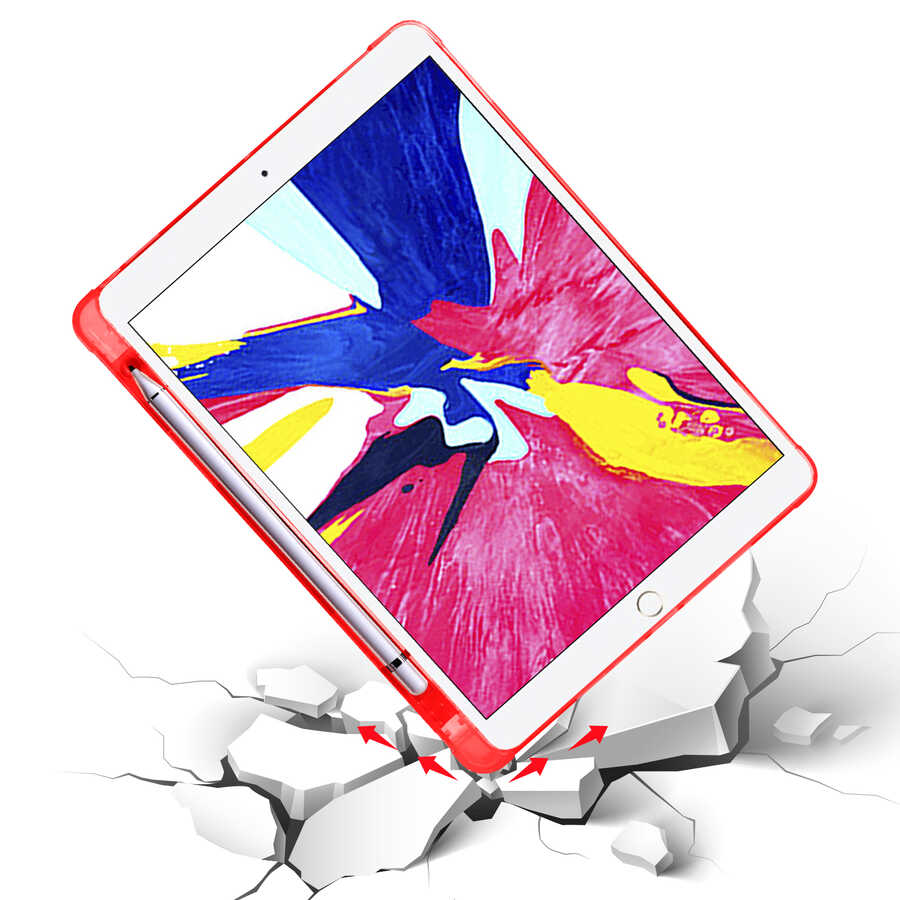 Apple iPad Pro 10.5 (7.Nesil) Kılıf Zore Tri Folding Kalem Bölmeli Standlı Kılıf Koyu Yeşil