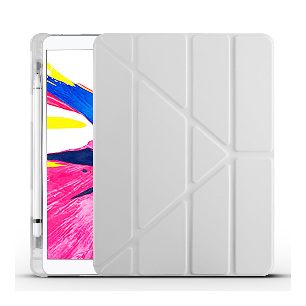 Apple iPad Pro 10.5 (7.Nesil) Kılıf Zore Tri Folding Kalem Bölmeli Standlı Kılıf Mor