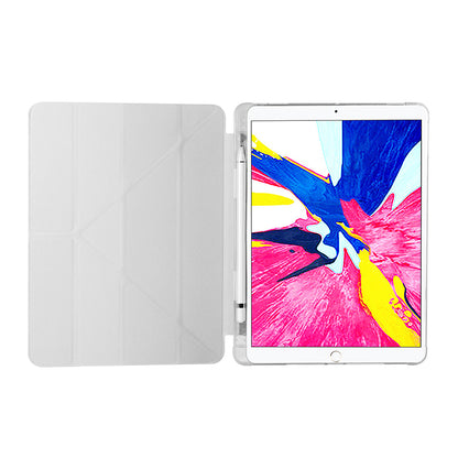 Apple iPad Pro 10.5 (7.Nesil) Kılıf Zore Tri Folding Kalem Bölmeli Standlı Kılıf Lacivert