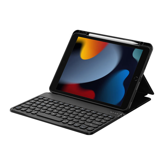 Apple iPad Pro 10.5 (7.Nesil) Wiwu Protective Gizli Kalem Bölmeli Klavyeli Kılıf Pembe