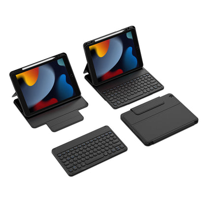 Apple iPad Pro 10.5 (7.Nesil) Wiwu Protective Gizli Kalem Bölmeli Klavyeli Kılıf Mavi