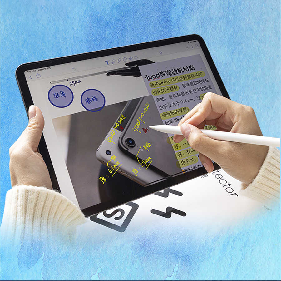 Apple iPad Pro 10.5 (7.Nesil) Wiwu Removable Mıknatıslı Ekran Koruyucu Siyah