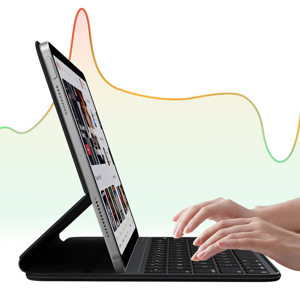 Apple iPad Pro 11 2018 Wiwu F16 Klavyeli Standlı Magnetik Kılıf Siyah