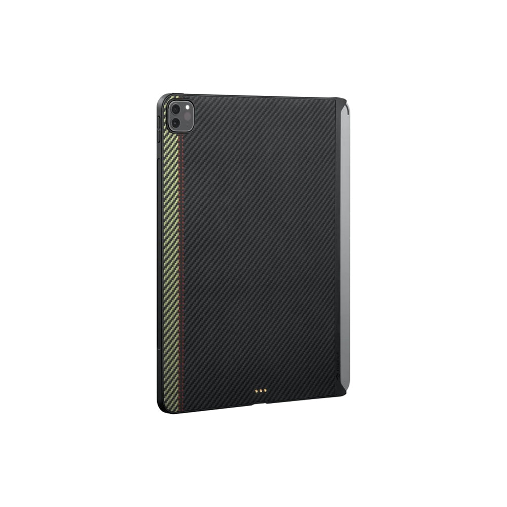 Apple iPad Pro 11 2020 (2.Nesil) Kılıf Aramid Fiber Pitaka Ultra-Slim Classic Serisi Tablet Kapak Siyah-Yeşil