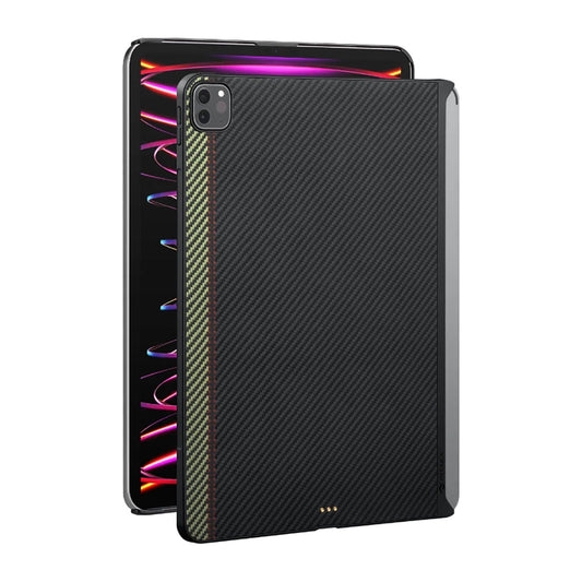 Apple iPad Pro 11 2020 (2.Nesil) Kılıf Aramid Fiber Pitaka Ultra-Slim Classic Serisi Tablet Kapak Siyah-Yeşil