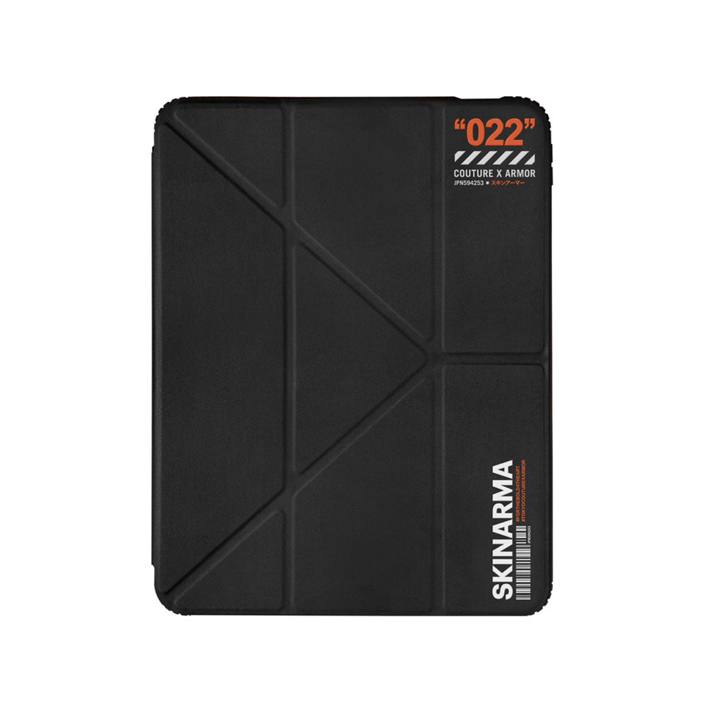 Apple iPad Pro 11 2020 (2.Nesil) Kılıf SkinArma 360 Tam Koruma Airbagli Arkası Şeffaf Standlı Shingoki Kılıf Siyah