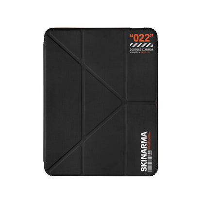 Apple iPad Pro 11 2020 (2.Nesil) Kılıf SkinArma 360 Tam Koruma Airbagli Arkası Şeffaf Standlı Shingoki Kılıf Siyah