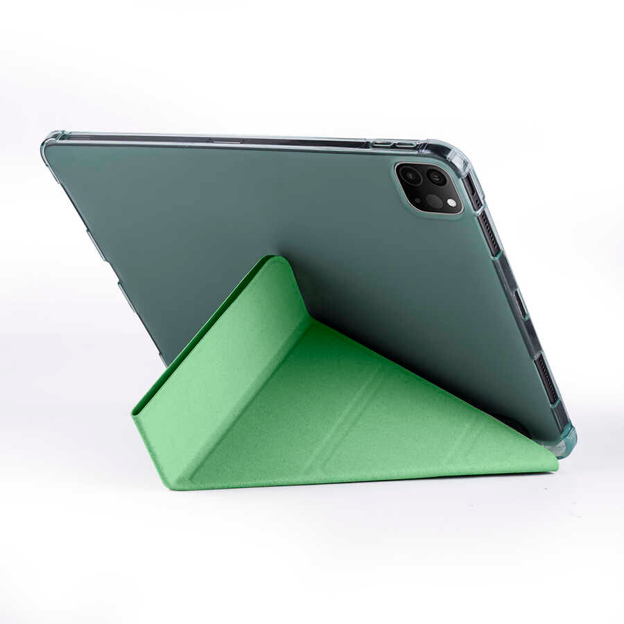 Apple iPad Pro 11 2020 (2.Nesil) Kılıf Zore Tri Folding Kalem Bölmeli Standlı Kılıf Mor