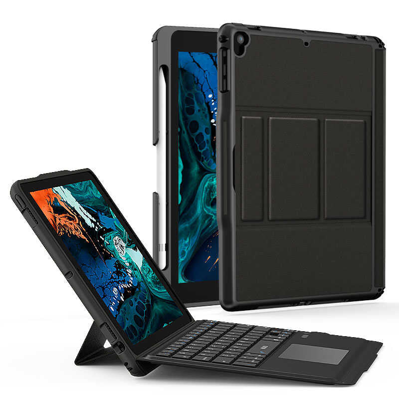 Apple iPad Pro 11 2020 (2.Nesil) Wiwu Keyboard Folio Kablosuz Klavyeli Kılıf Siyah