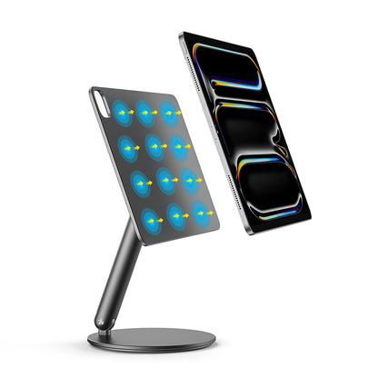 Apple iPad Pro 11 2020 (2.Nesil) Wiwu ZM-310 360 Derece Dönebilen Magnetik Başlıklı Tablet Standı Gri