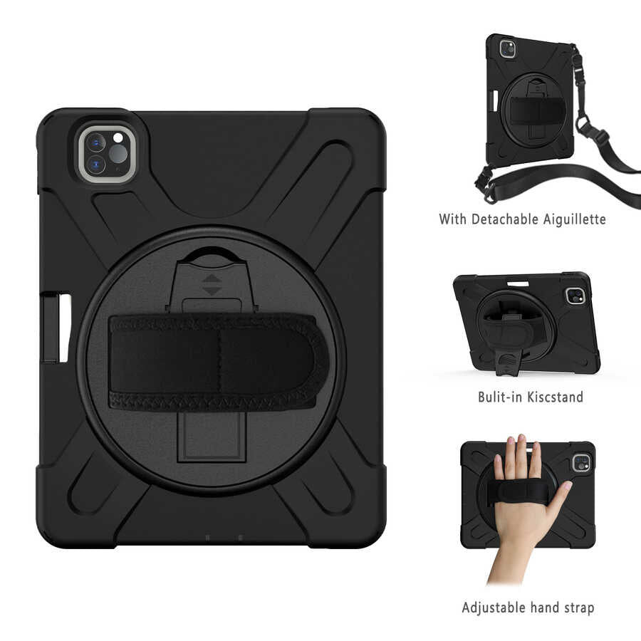 Apple iPad Pro 11 2020 (2.Nesil) Zore Defender Tablet Silikon Siyah