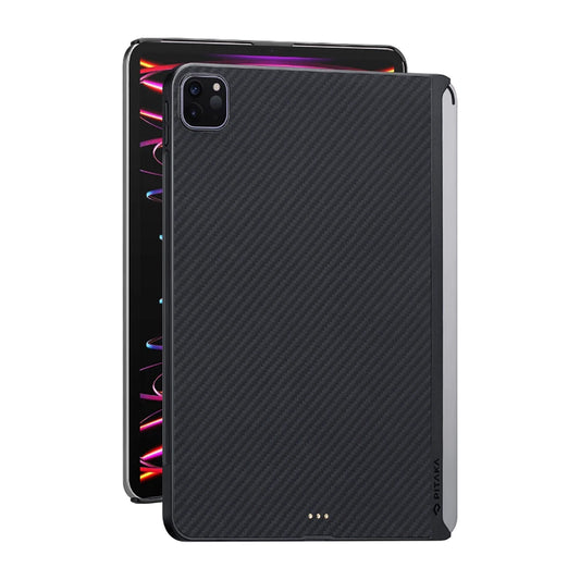 Apple iPad Pro 11 2021 (3.Nesil) Kılıf Aramid Fiber Pitaka Ultra-Slim Classic Serisi Tablet Kapak Mavi