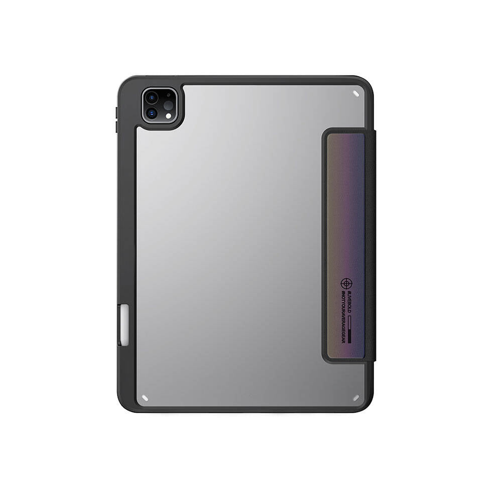 Apple iPad Pro 11 2024 Kılıf SkinArma Holografik Tasarımlı Arkası Şeffaf Çıkarılabilir Magnetik Kira Kobai Kılıf Colorful