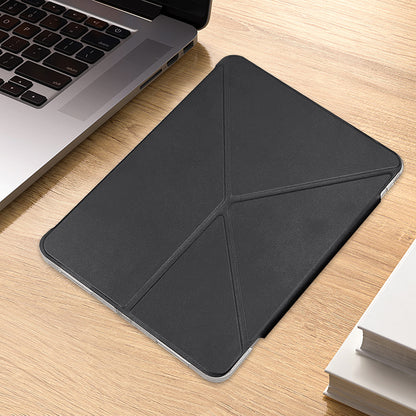 Apple iPad Pro 11 2024 Raptic Clear Folio Airbagli Şeffaf Kapaklı Katlanabilir Standlı Kılıf Siyah